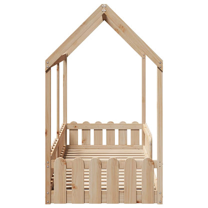 Kids' House Bed Frame without Mattress 80x200 cm Solid Wood Pine