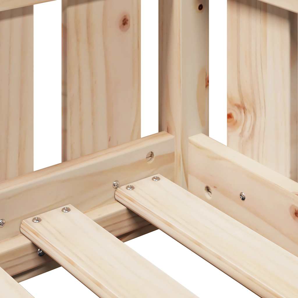 Kids' House Bed Frame without Mattress 90x190 cm Single Solid Wood Pine