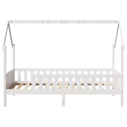 Kids' House Bed Frame without Mattress White 80x200 cm Pine