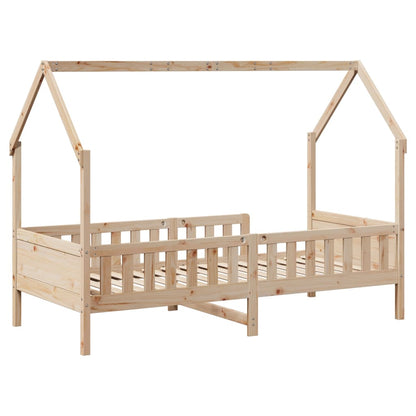 Kids' House Bed Frame without Mattress 90x190 cm Single Pine