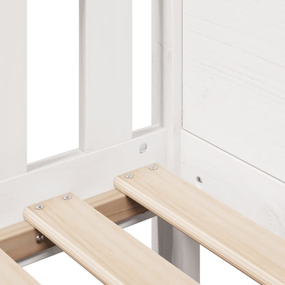 Kids' House Bed Frame without Mattress White 90x190 cm Single Pine