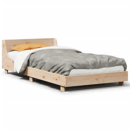 Bed Frame without Mattress 100x200 cm Solid Wood Pine