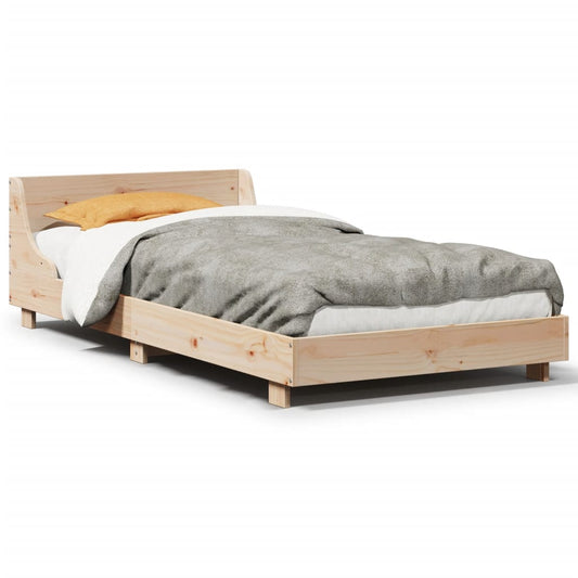 Bed Frame without Mattress 100x200 cm Solid Wood Pine