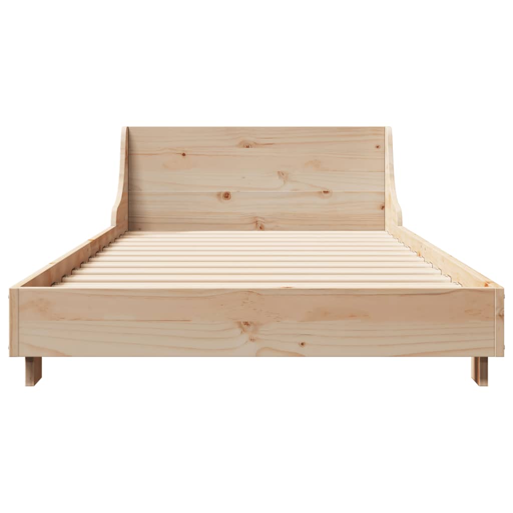 Bed Frame without Mattress 100x200 cm Solid Wood Pine