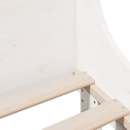 Bed Frame without Mattress White 100x200 cm Solid Wood Pine