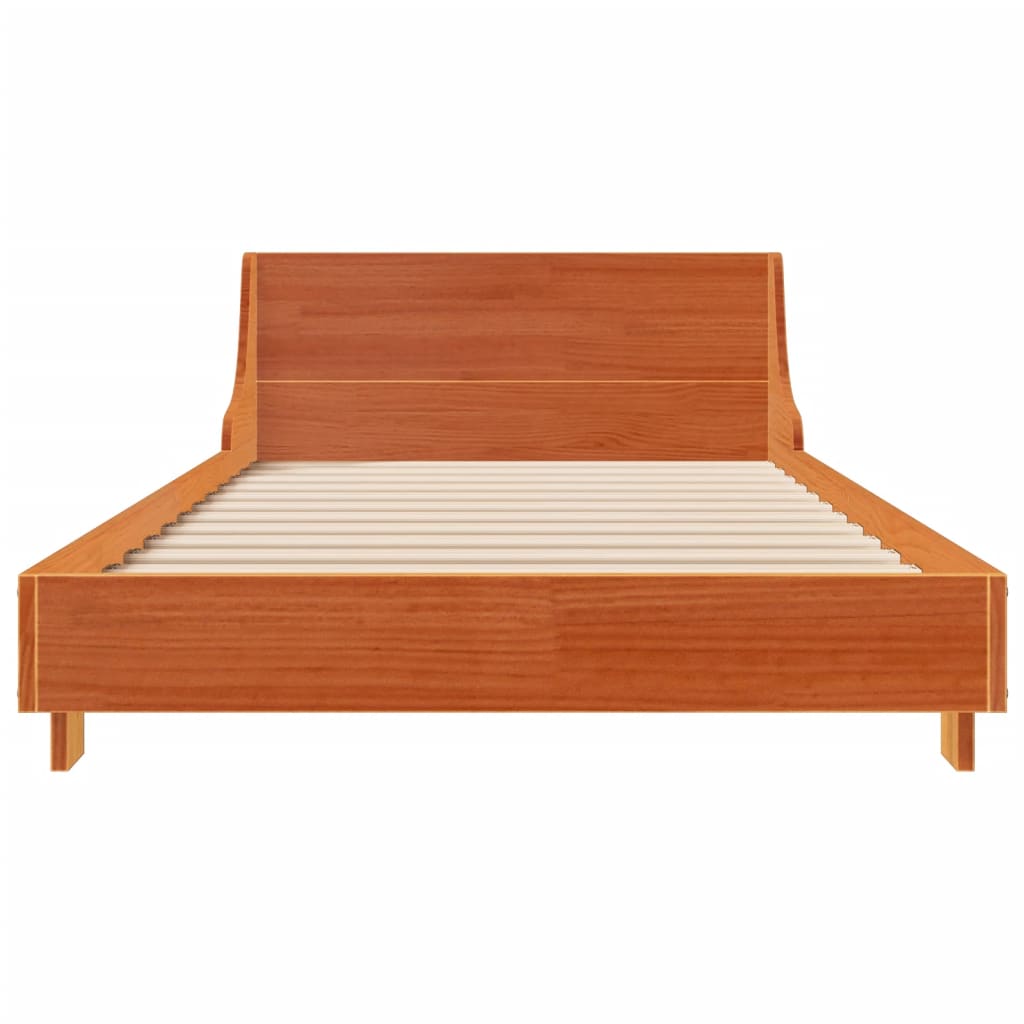 Bed Frame | Wax Brown | Solid Pine Wood and Plywood | Single | Durable