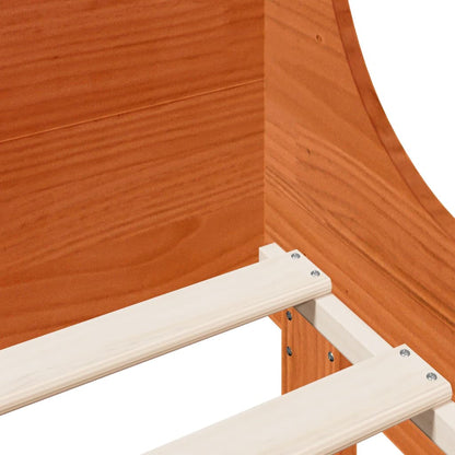 Bed Frame | Wax Brown | Solid Pine Wood and Plywood | Single | Durable