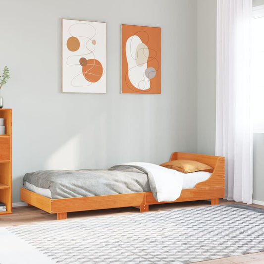 Bed Frame | Wax Brown | Solid Pine Wood and Plywood | Single | Durable