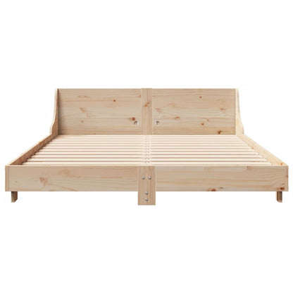 Bed Frame without Mattress 140x190 cm Solid Wood Pine