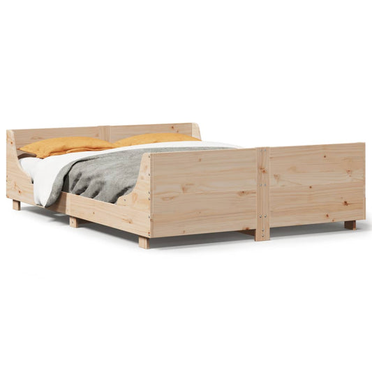 Bed Frame without Mattress 120x200 cm Solid Wood Pine