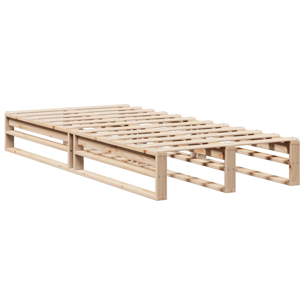Bed Frame without Mattress 90x200 cm Solid Wood Pine