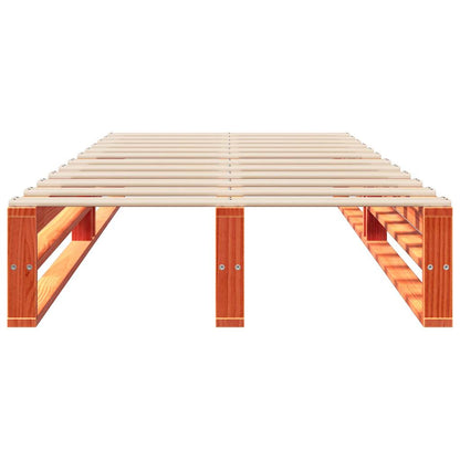 Bed Frame without Mattress Wax Brown 100x200 cm Solid Wood Pine