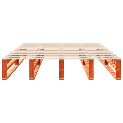 Bed Frame without Mattress Wax Brown 150x200 cm King Size Solid Wood Pine