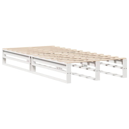 Bed Frame without Mattress White 75x190 cm Small Single Solid Wood Pine