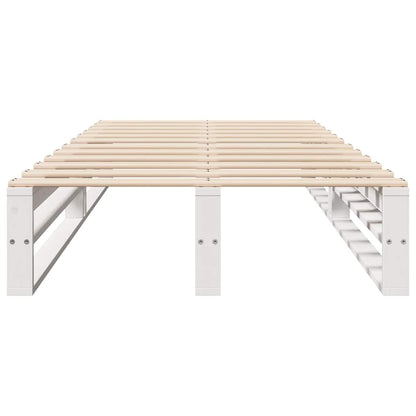 Bed Frame without Mattress White 75x190 cm Small Single Solid Wood Pine