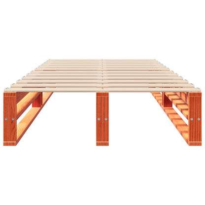 Bed Frame without Mattress Wax Brown 75x190 cm Small Single Solid Wood Pine