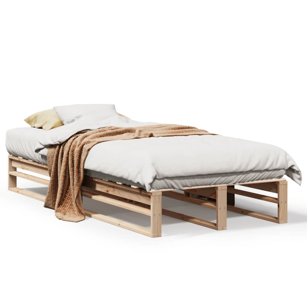 Bed Frame without Mattress 90x190 cm Single Solid Wood Pine
