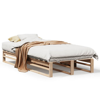 Bed Frame without Mattress 90x190 cm Single Solid Wood Pine