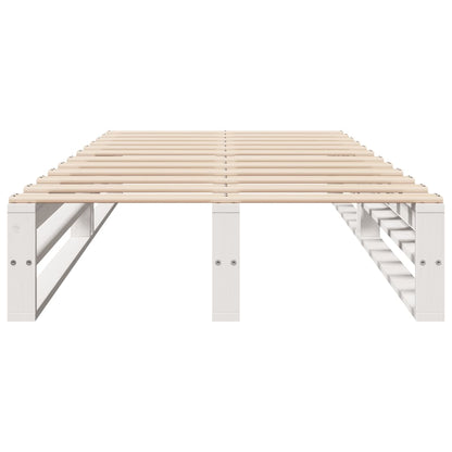 Bed Frame without Mattress White 90x190 cm Single Solid Wood Pine