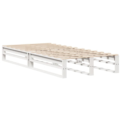 Bed Frame without Mattress White 90x190 cm Single Solid Wood Pine