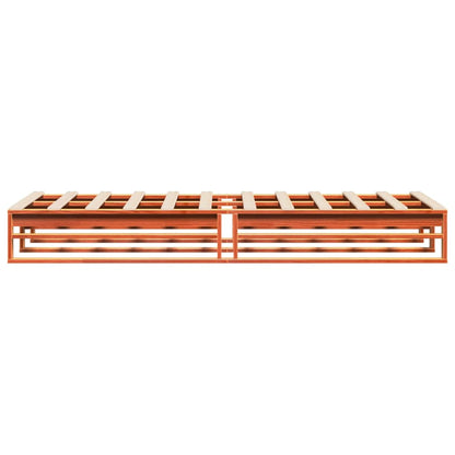 Bed Frame without Mattress Wax Brown 90x190 cm Single Solid Wood Pine
