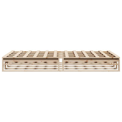 Bed Frame without Mattress 120x190 cm Small Double Solid Wood Pine