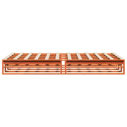 Bed Frame without Mattress Wax Brown 120x190 cm Small Double Solid Wood Pine