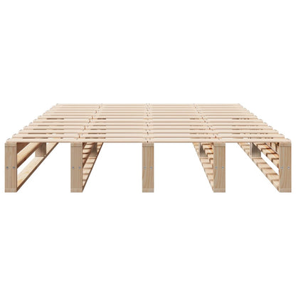 Bed Frame without Mattress 135x190 cm Double Solid Wood Pine