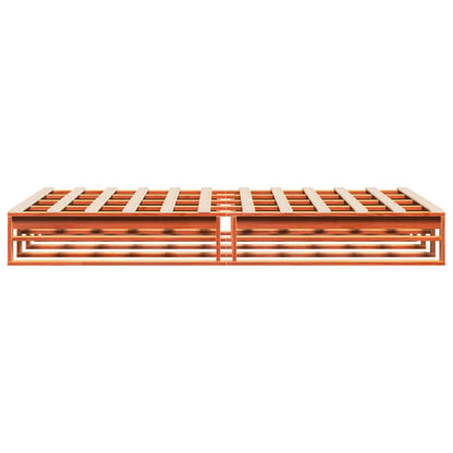 Bed Frame without Mattress Wax Brown 140x190 cm Solid Wood Pine