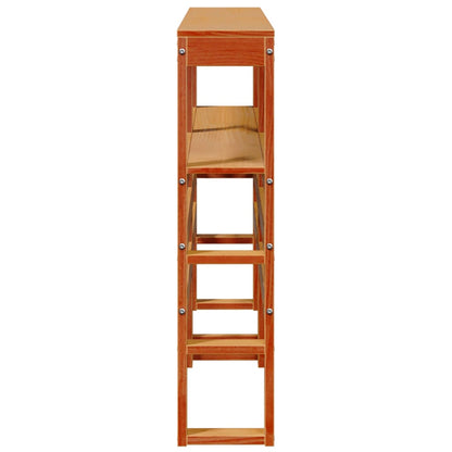 Headboard with Shelves Wax Brown 160 cm Solid Wood Pine