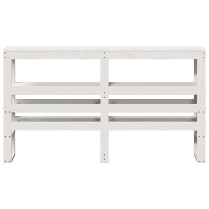 Headboard with Shelves White 150 cm Solid Wood Pine