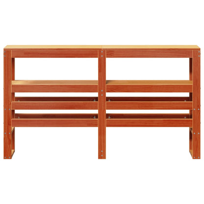 Headboard with Shelves Wax Brown 135 cm Solid Wood Pine