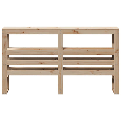 Headboard with Shelves 120 cm Solid Wood Pine