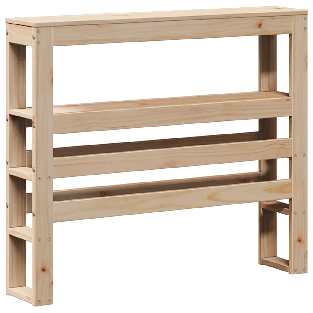 Headboard with Shelves 100 cm Solid Wood Pine