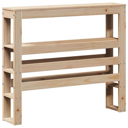 Headboard with Shelves 100 cm Solid Wood Pine