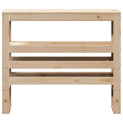Headboard with Shelves 100 cm Solid Wood Pine