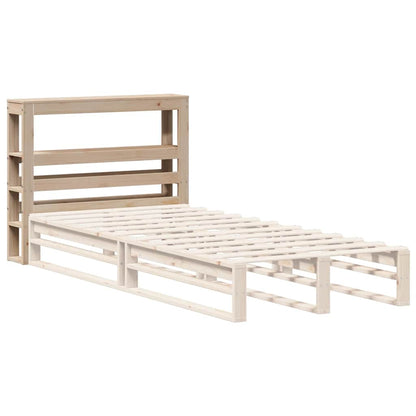 Headboard with Shelves 100 cm Solid Wood Pine