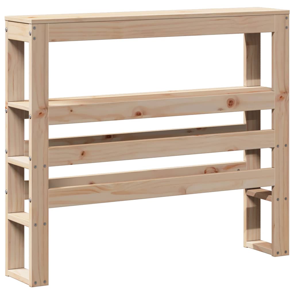 Headboard with Shelves 100 cm Solid Wood Pine