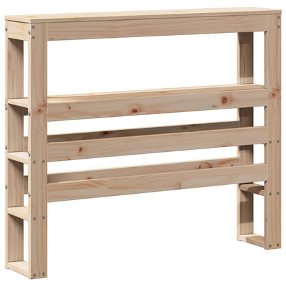 Headboard with Shelves 100 cm Solid Wood Pine