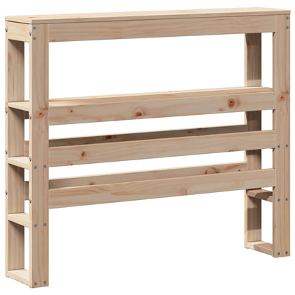 Headboard with Shelves 90 cm Solid Wood Pine