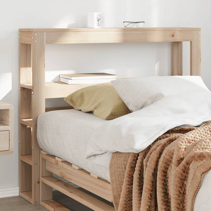 Headboard with Shelves 75 cm Solid Wood Pine