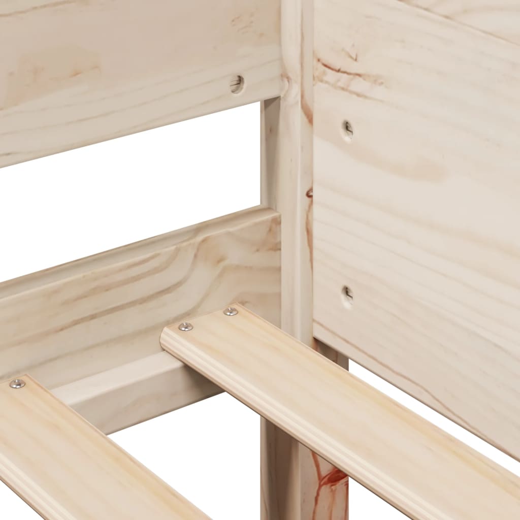 Bed Frame without Mattress 90x200 cm Solid Wood Pine