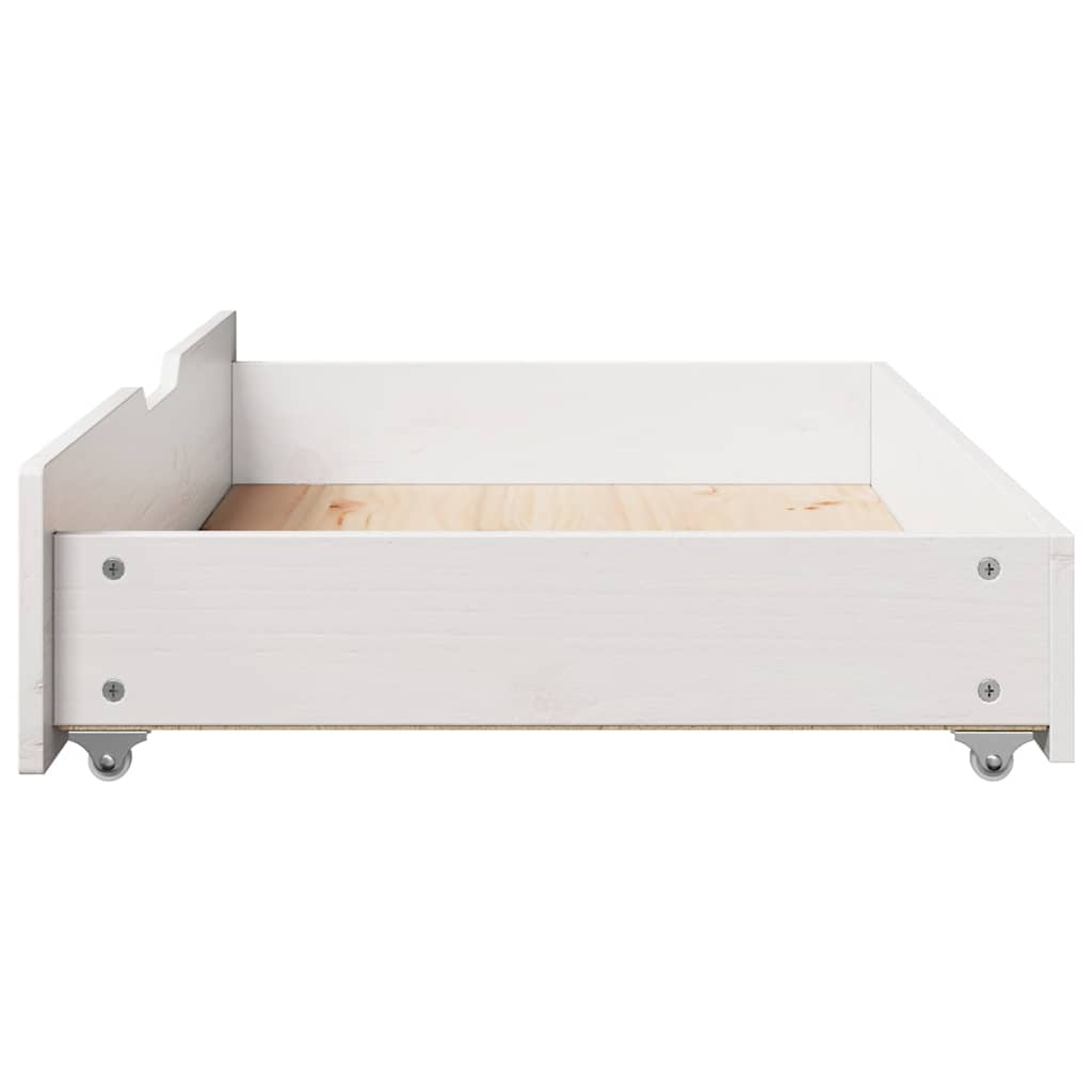 Under-Bed Drawers 2 pcs White 95x55x17 cm Solid Wood Pine