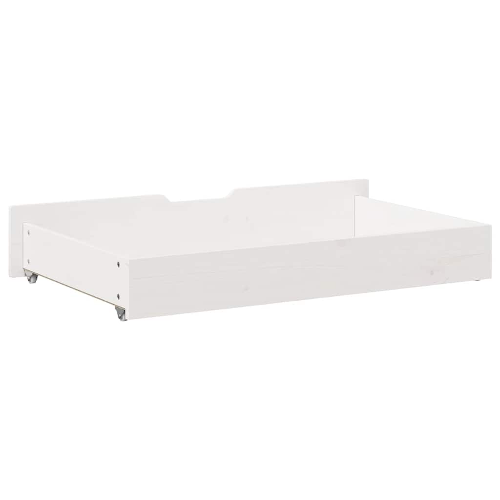 Under-Bed Drawers 2 pcs White 95x55x17 cm Solid Wood Pine