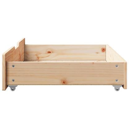 Under-Bed Drawers with Wheels 2 pcs 85x55x17 cm Solid Wood Pine