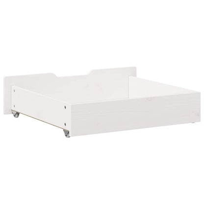 Under-Bed Drawers 2 pcs White 75x55x17 cm Solid Wood Pine