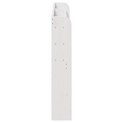 Headboard with Shelves White 150 cm Solid Wood Pine