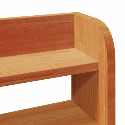 Headboard with Shelves Wax Brown 120 cm Solid Wood Pine