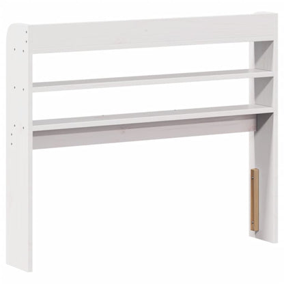 Headboard with Shelves White 100 cm Solid Wood Pine