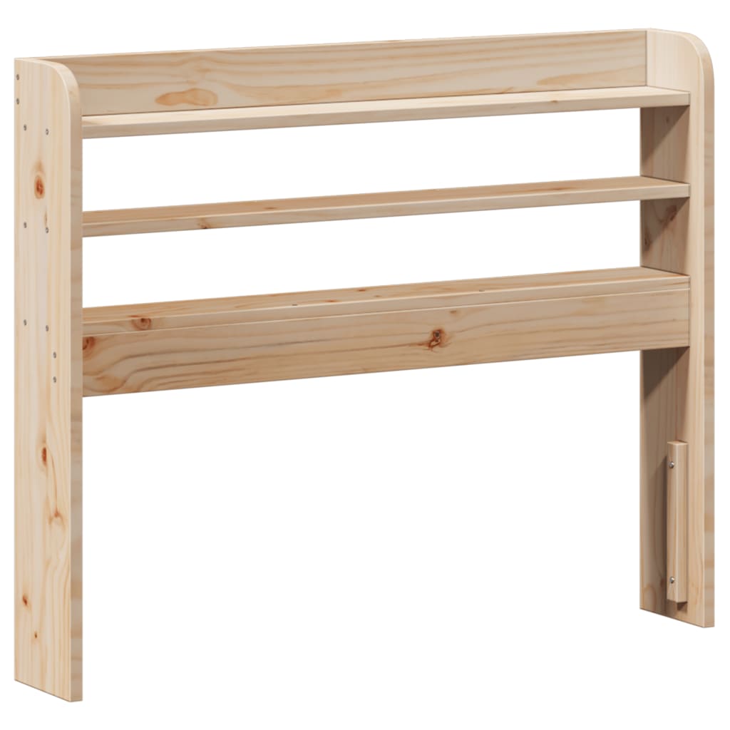 Headboard with Shelves 75 cm Solid Wood Pine
